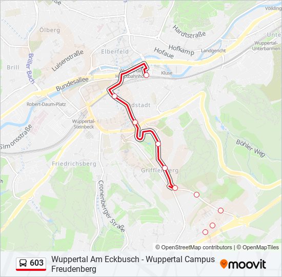 603 bus Line Map