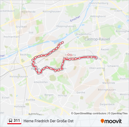 311 Bus Line Map