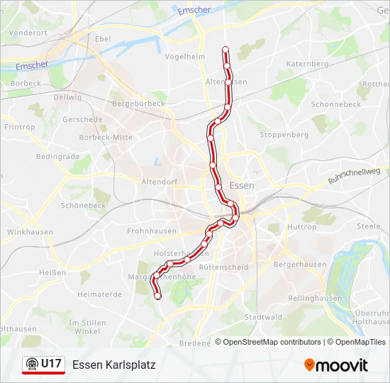 U17 Subway Line Map