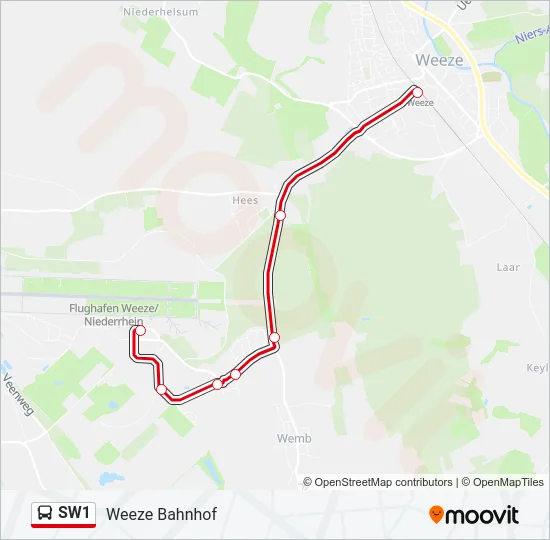SW1 Bus Line Map