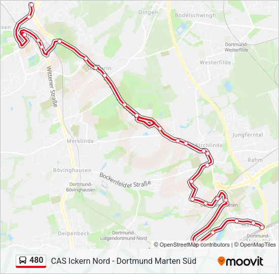 480 Bus Line Map