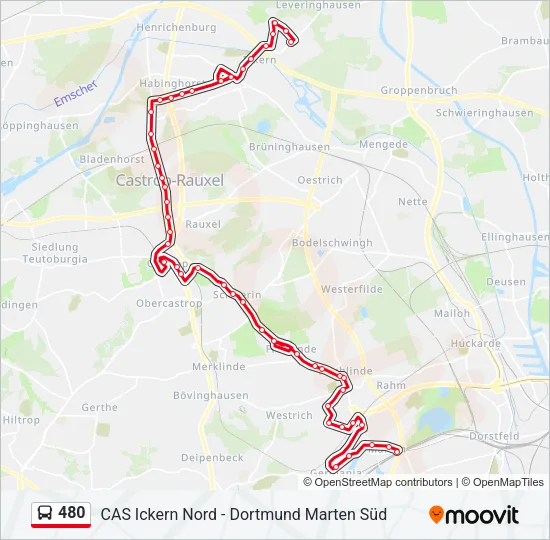 480 Bus Line Map