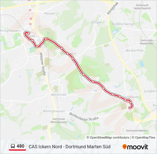 480 Bus Line Map