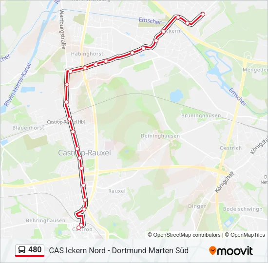 480 Bus Line Map