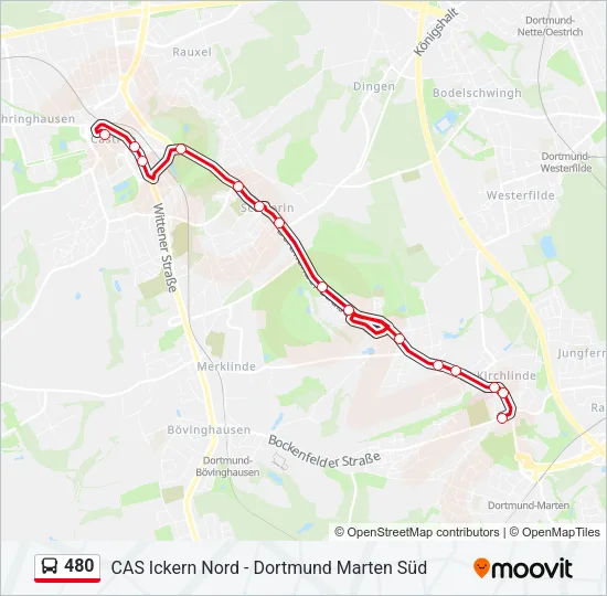 480 Bus Line Map