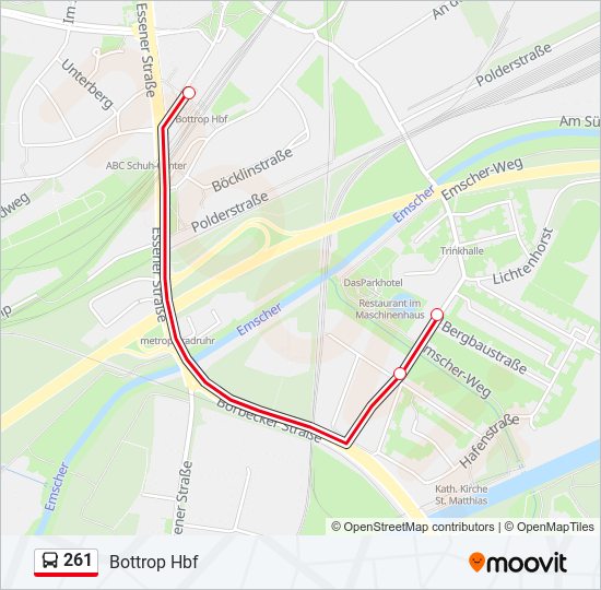 261 bus Line Map