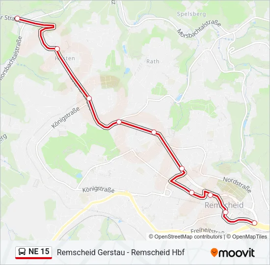 NE 15 Bus Line Map
