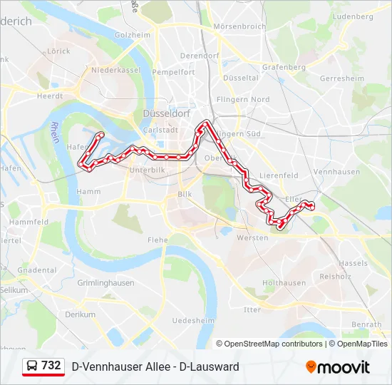 732 Bus Line Map