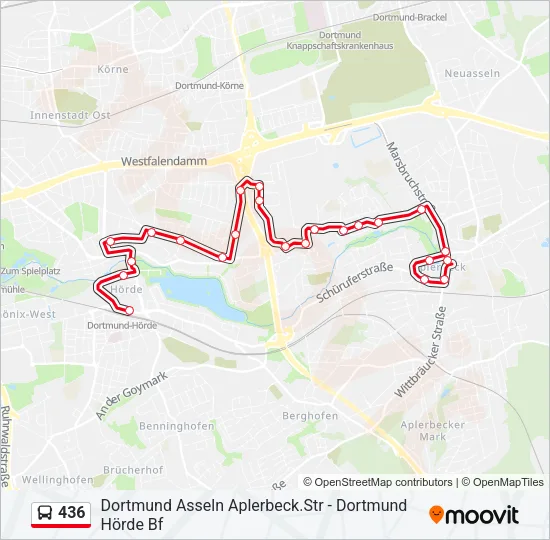 436 Bus Line Map