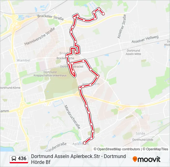 436 Bus Line Map