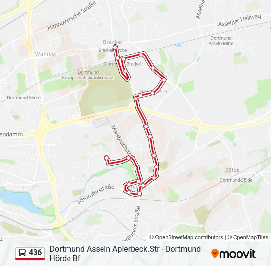 436 Bus Line Map