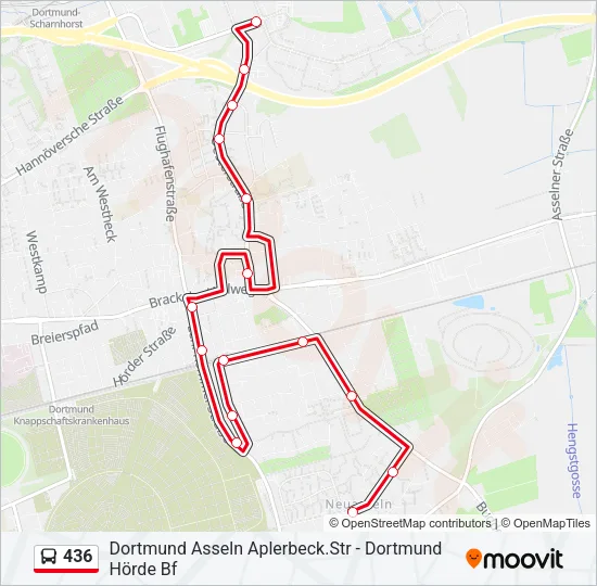 436 Bus Line Map