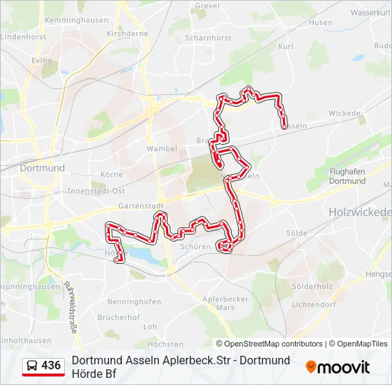 436 Bus Line Map
