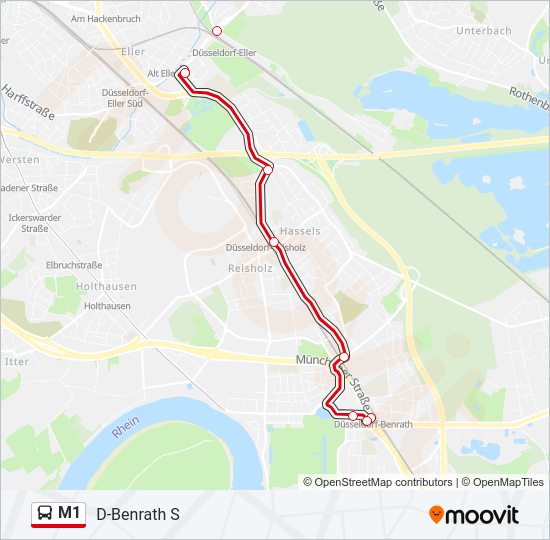 M1 bus Line Map