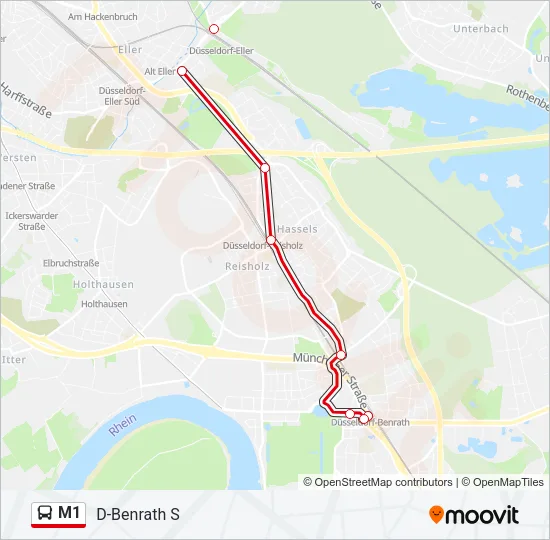 M1 Bus Line Map