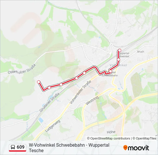 609 Bus Line Map