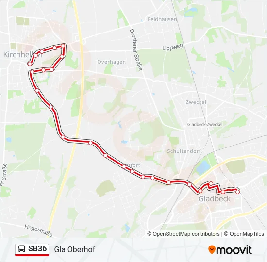 SB36 Bus Line Map