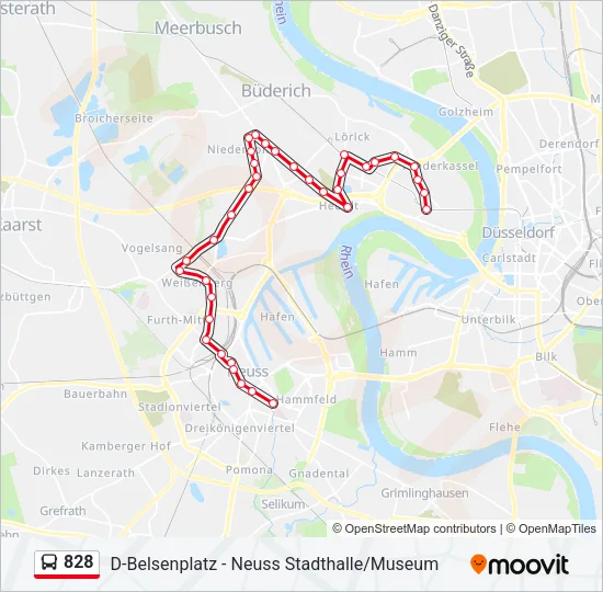 828 Bus Line Map