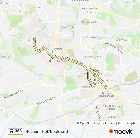 368 Bus Line Map