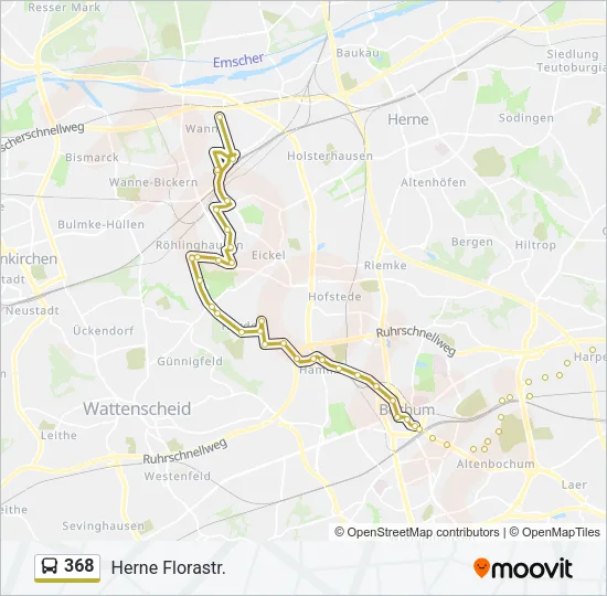 368 Bus Line Map