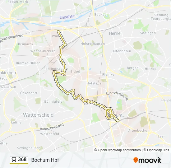 368 Bus Line Map