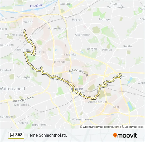 368 Bus Line Map