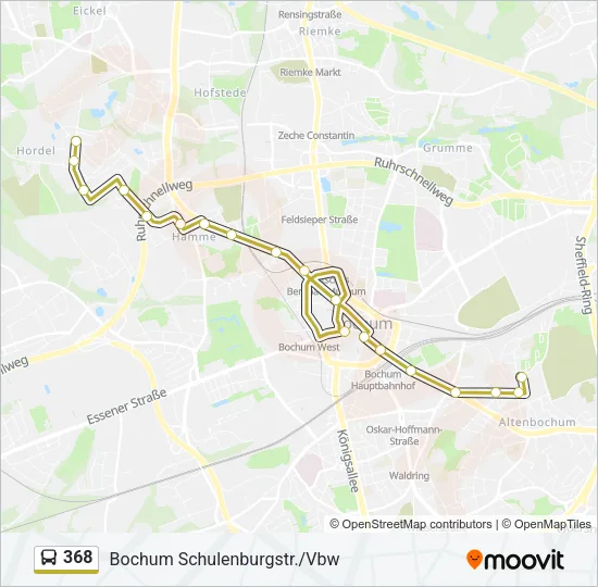 368 Bus Line Map