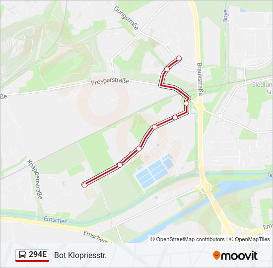 294E Bus Line Map