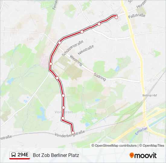 294E Bus Line Map