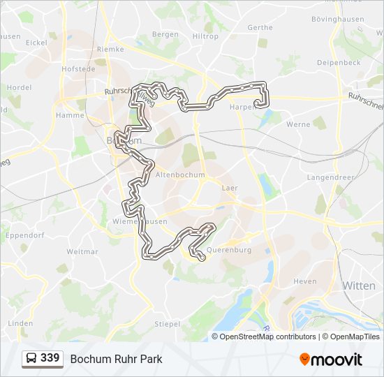 339 bus Line Map