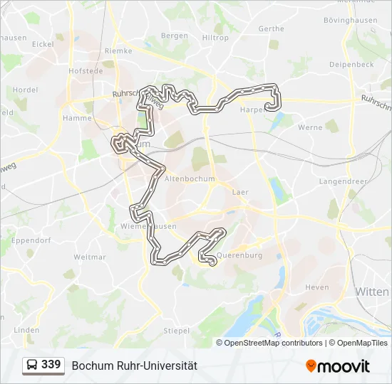 339 Bus Line Map