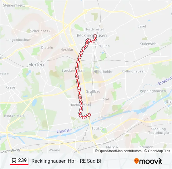 239 Bus Line Map