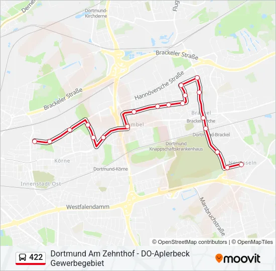 422 Bus Line Map