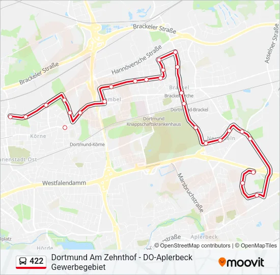 422 Bus Line Map