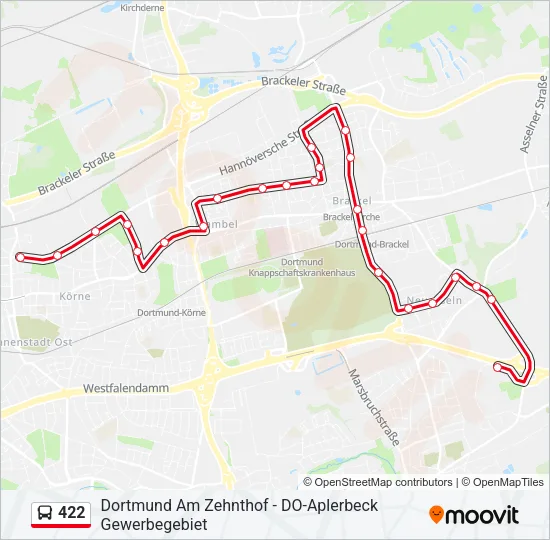 422 Bus Line Map