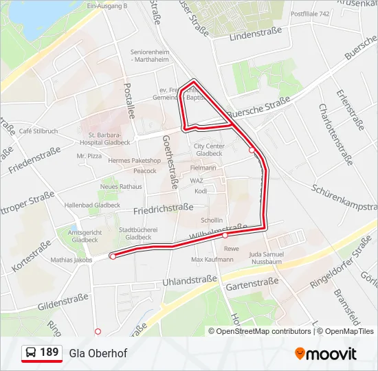 189 Bus Line Map