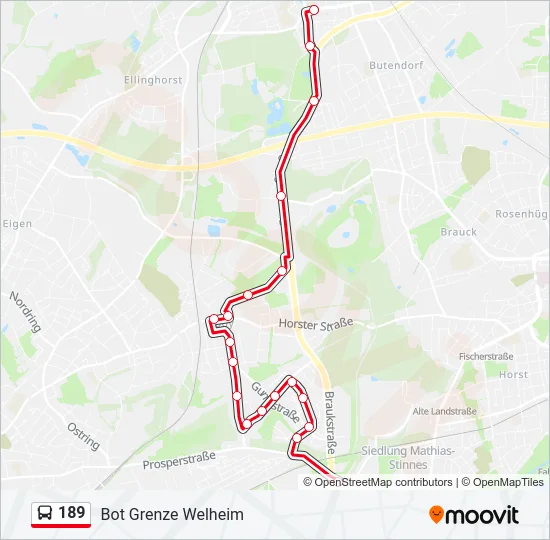 189 Bus Line Map