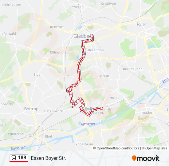 189 Bus Line Map