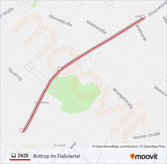 262E Bus Line Map