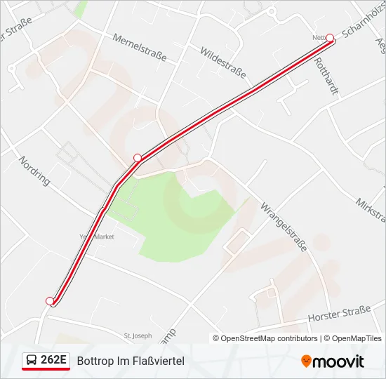 262E Bus Line Map