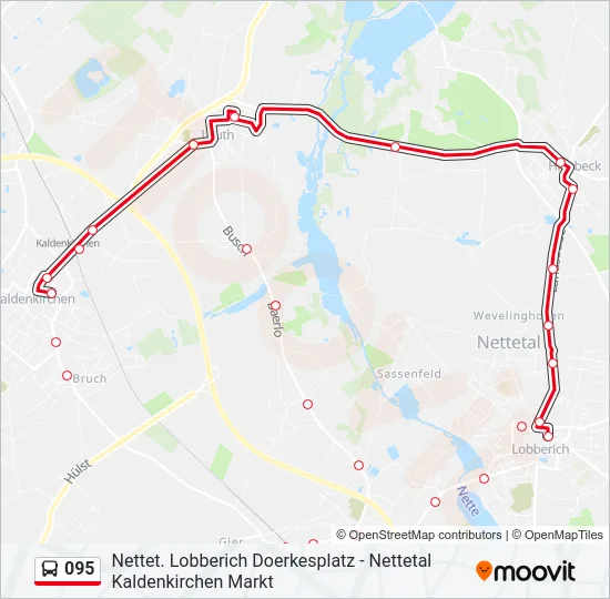 095 Bus Line Map