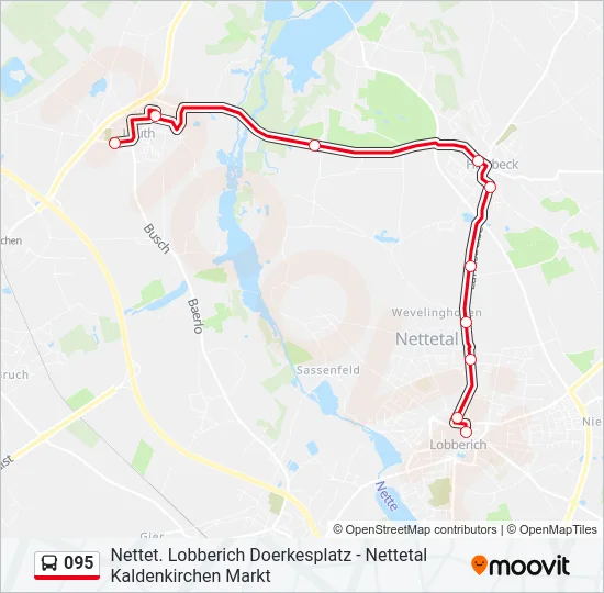 095 Bus Line Map
