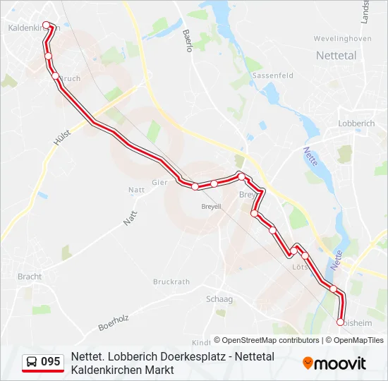 095 Bus Line Map
