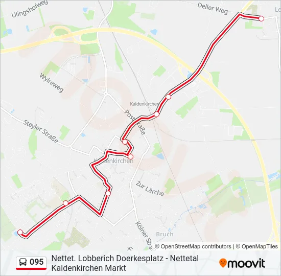 095 Bus Line Map