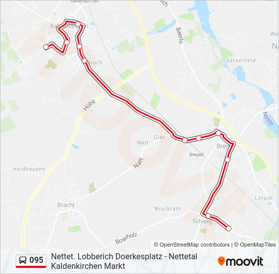 095 Bus Line Map