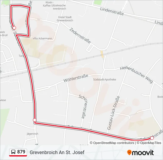 879 Bus Line Map