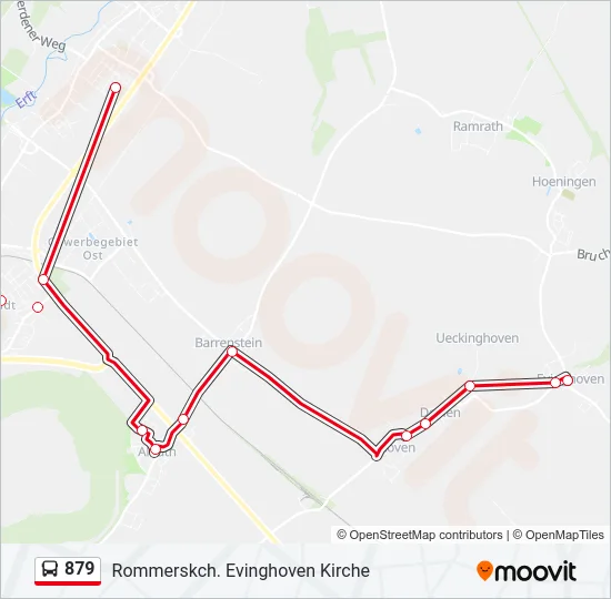 879 Bus Line Map