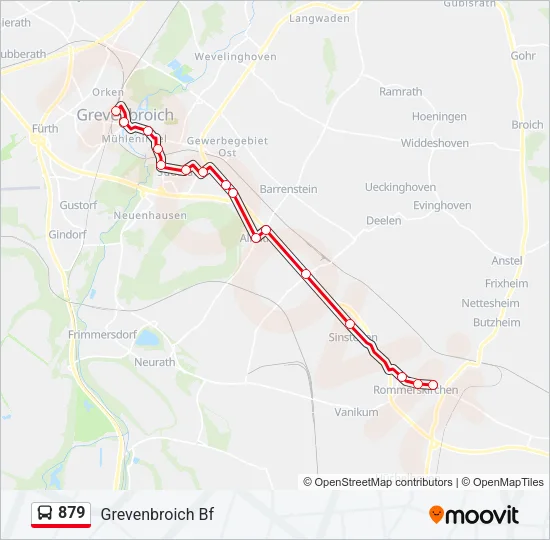 879 Bus Line Map