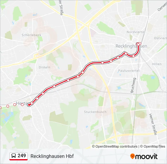 249 Bus Line Map