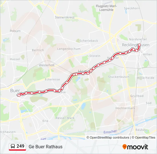 249 Bus Line Map